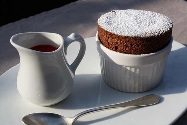 soufflé de chocolate